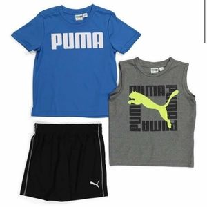 Puma performance little boy shorts set